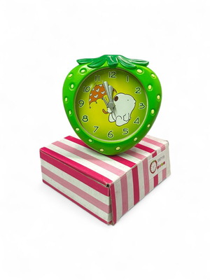 Strawberry-shaped analog alarm clock new