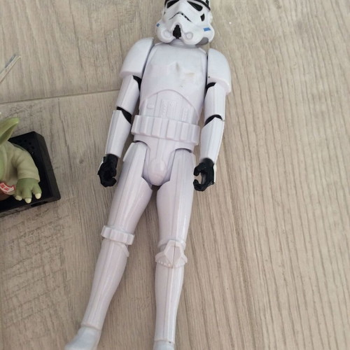 Star Wars LEGO Stormtrooper alarm clock and figures used set