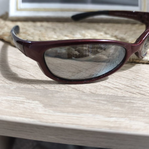 Ray Ban RJ9007S children's sunglasses used, red with silver mirror
