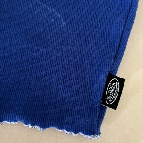 Von Dutch Blue Crop Top Size M New