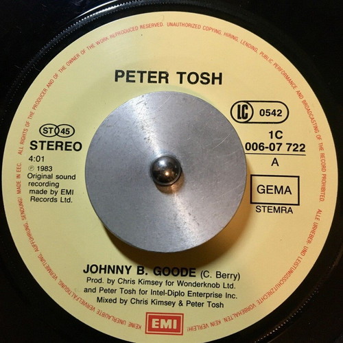 Peter Tosh Johnny B. Good 7" Vinyl Single used, reggae