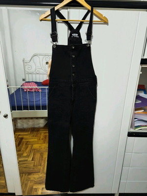Black denim overall jumpsuit new H&M size L