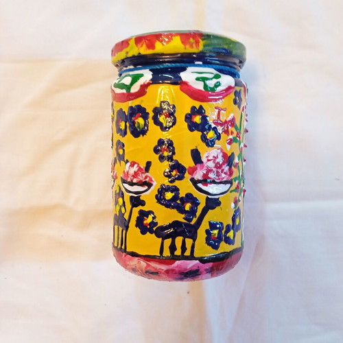 Handmade Colorful Summer Glass Vase Ioanart new