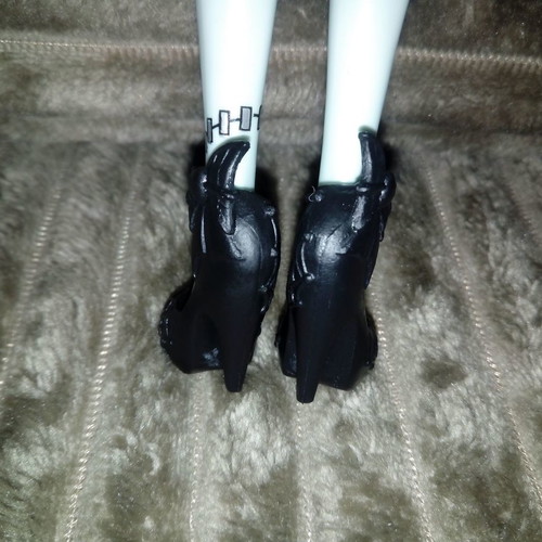 Black Spider Web Heels for 30 cm Doll new