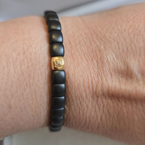 Bracelet with diamond, 18K gold and ceramic, Anna Maria Beleniotis