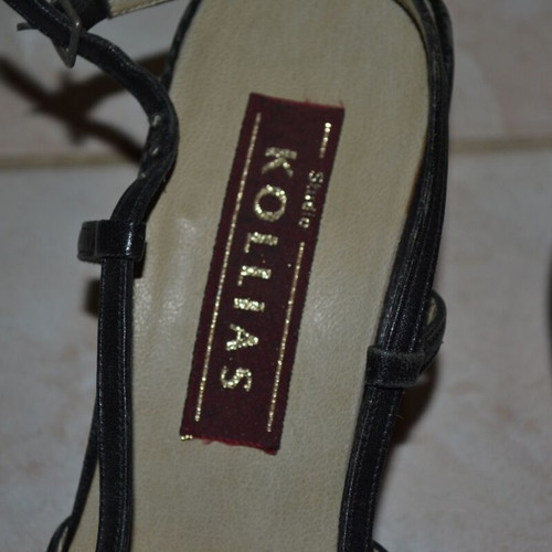 Kollias black leather pumps like new unworn