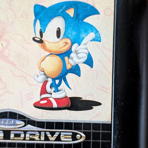 Sonic the Hedgehog Sega Mega Drive used with box and cartridge