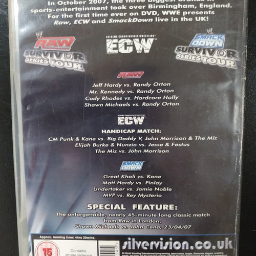 Live in the UK Silver Vision October 2007 WWE wrestling DVD double set