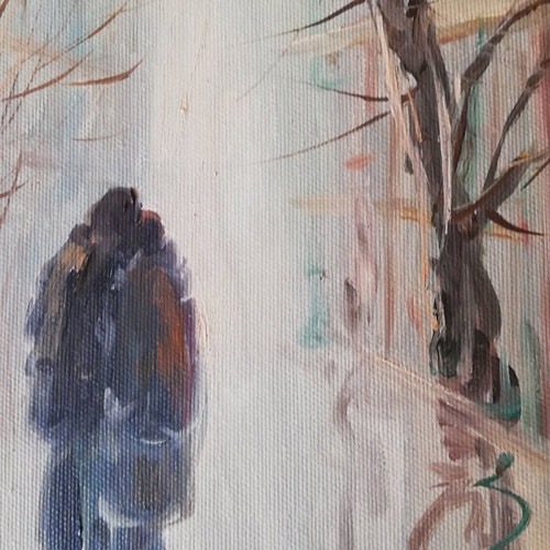 Painting A. Rigopoulos used without frame 60x50 cm