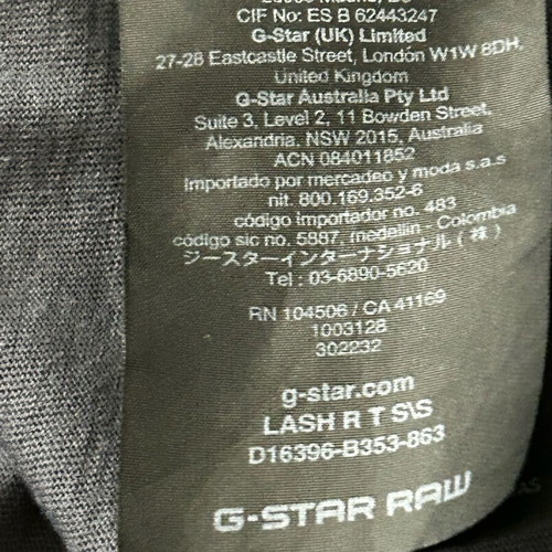 G-Star Raw Lash basic t-shirt gray like new, size L