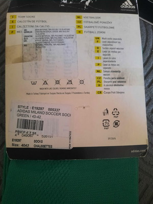 Football socks Adidas new, pack of 2, black and green