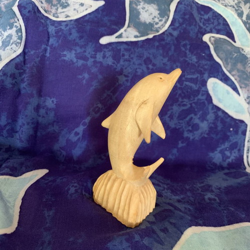 Wooden dolphin decorative set handmade, new, pack of two