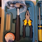 Tool set in plastic carrying case new
