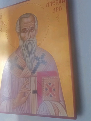 Εικόνα Αγίου Αλεξάνδρου σαν καινούργια, χειροποίητη με φύλλα χρυσού 24κ