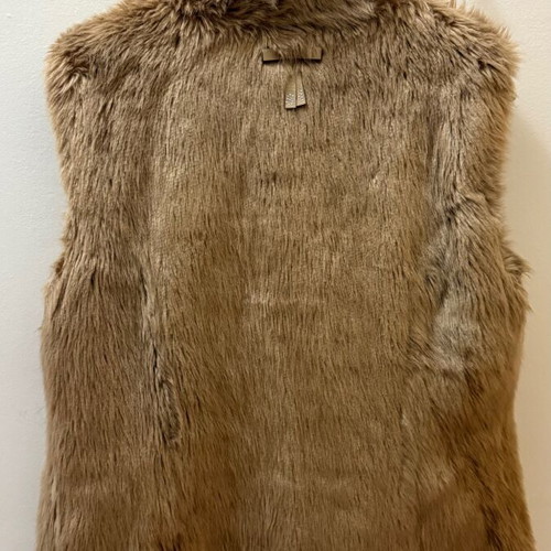 Silvian Heach faux fur vest like new, size Large, beige