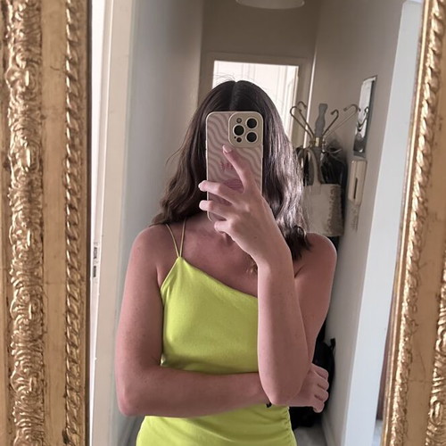 Zara long dress, lime color
