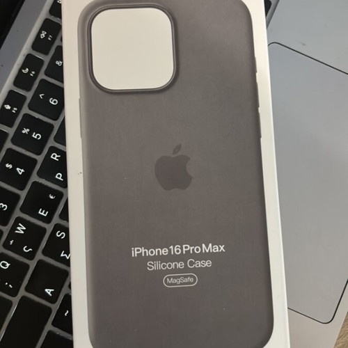 Apple iPhone 16 Pro Max silicone case with MagSafe, stone grey