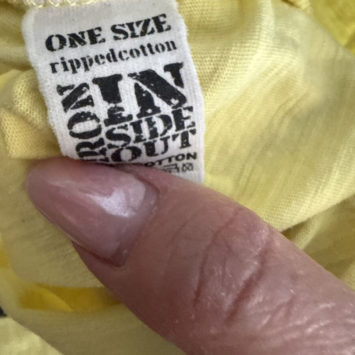 Ripped cotton women's blouse like new, one size, yellow