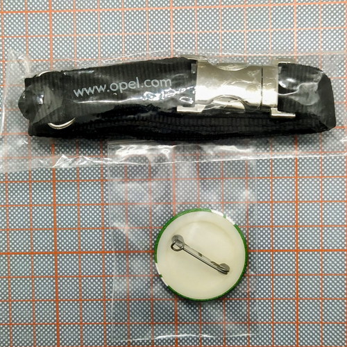 Opel accessories lanyard keychain and badge new