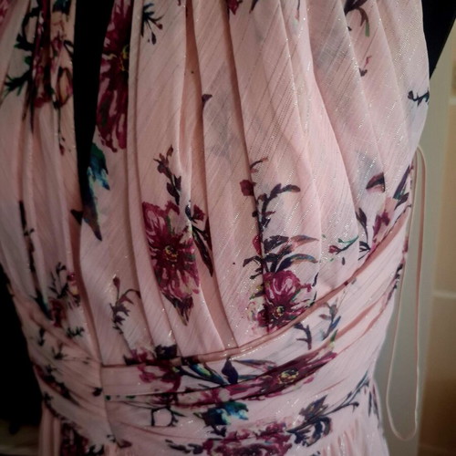 Marchesa Notte Bridesmaids maxi dress, floral, pink