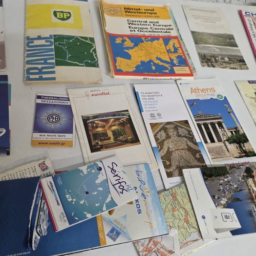 Maps and travel guides used from Greece and abroad