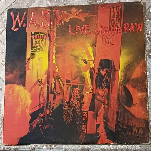W.A.S.P. Live In The Raw vinyl record like new, metal