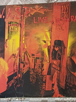W.A.S.P. Live In The Raw vinyl record like new, metal
