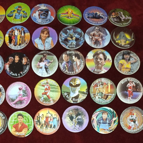 Power Rangers Saban Slammer 1995 caps used, rare pieces