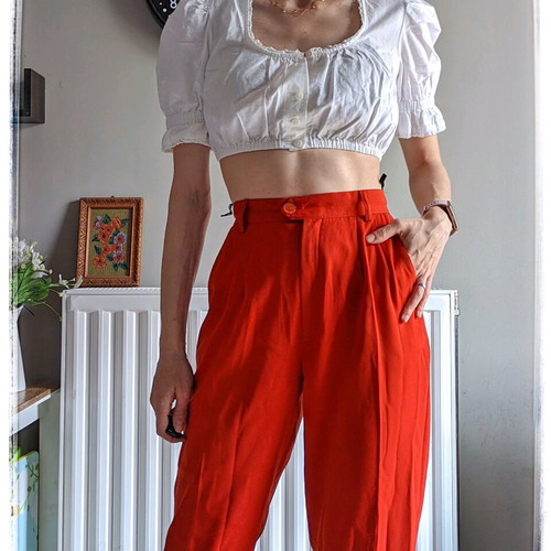 Cropped top used, white, size Large, Hohenstaufen