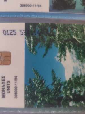 Phone Card Skiers 2 Velouchi 11/94 like new