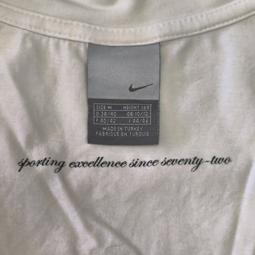 Nike Y2K t-shirt used, white, size M