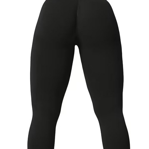 Women's elastic black leggings new, high-waisted for belly control