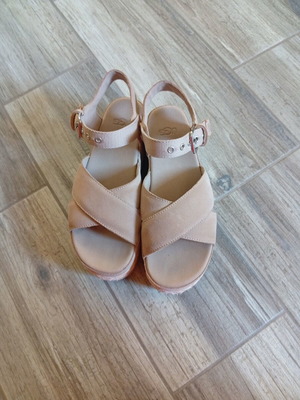 Ugg platform sandals, beige, size 38