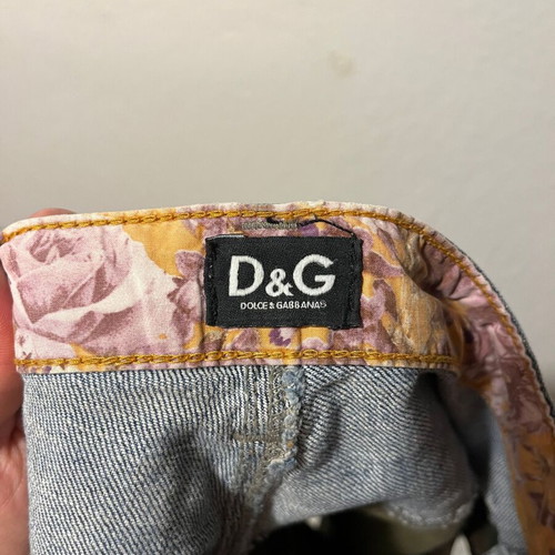 Dolce & Gabbana Vintage Love Affair Y2K Double Waist Corduroy Denim Shorts size 40 used