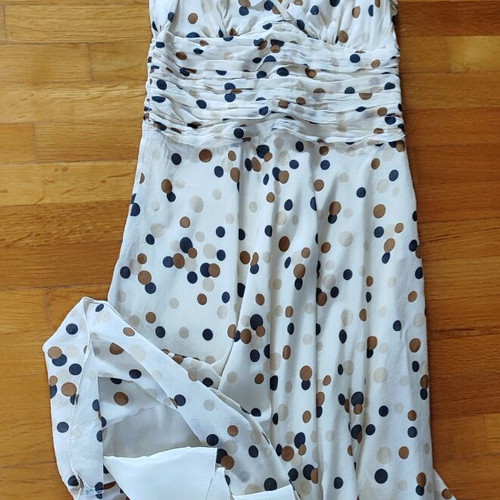 Zara Basik Sleeveless Dress L Used, Polka Dot Pattern