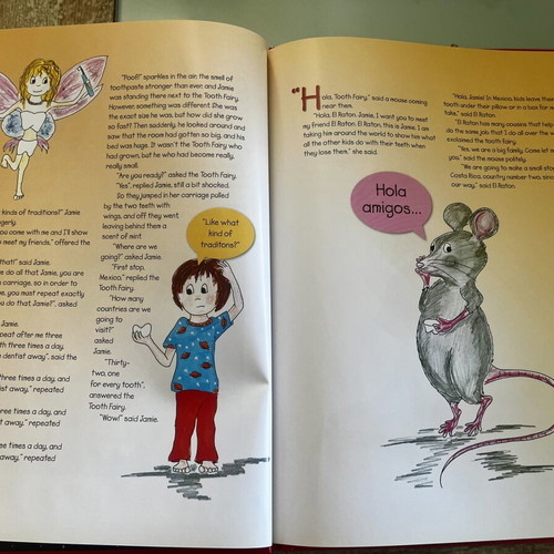 Around the World in 32 Teeth Hardcover book, signed by Olympia Filippeli