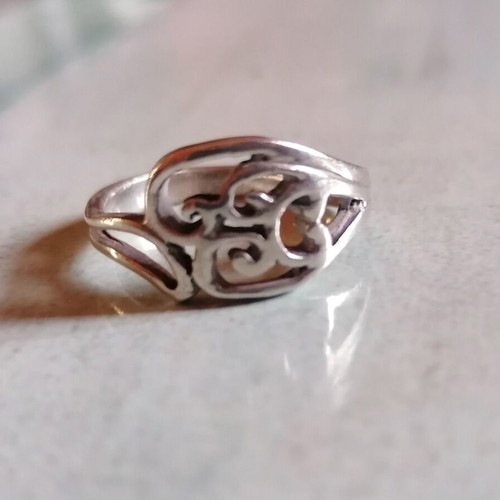 Silver 925 ring vintage spiral openwork new no 54 (US 6.75)