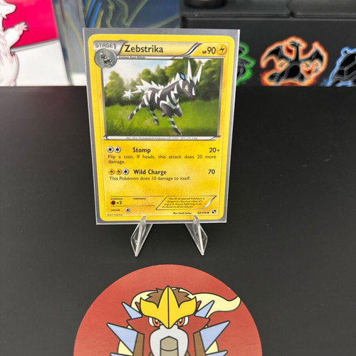 Zebstrika 42/114 Black & White ασυνήθιστη κάρτα Pokémon μεταχειρισμένη