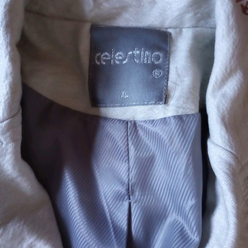 Celestino trench coat used, size XL with silver thread fabric
