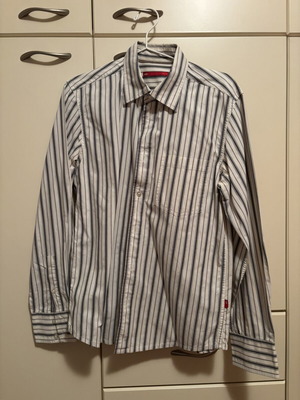 EDC shirt medium UK like new, white and grey stripes