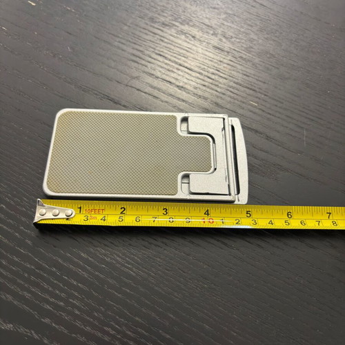Metal Adjustable Phone Stand for Desk like new, silver