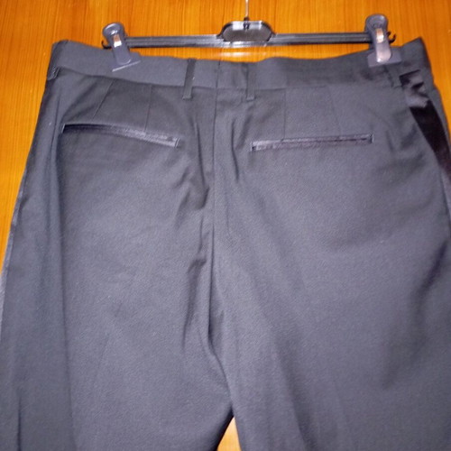 Zara men's pants new, black with satin trim
