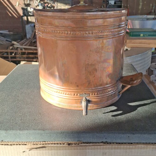 Copper tap used, vintage, old 1900, 29 centimeters