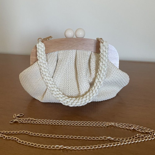 Clutch bag new, beige, 30cm x 9cm x 16cm