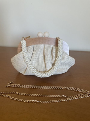 Clutch bag new, beige, 30cm x 9cm x 16cm