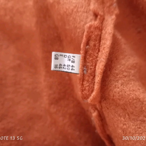 Wool coat used, comfortable XXL, orange