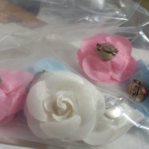 Organza bows new, pack of 207 pieces with 6 pins