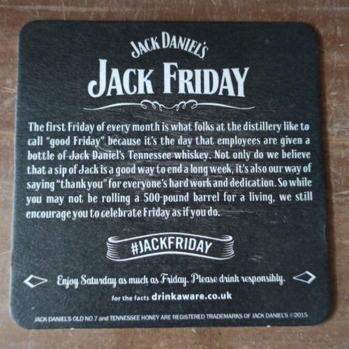 Jack Daniels Jack Friday collectible coasters pack of 10 like new