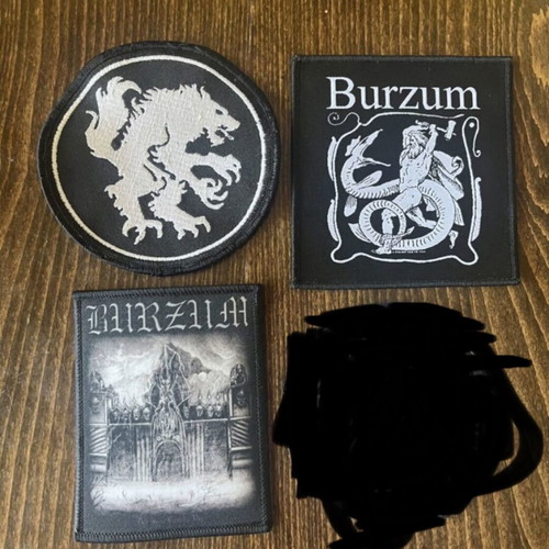 Bundle of 3 NSBM black metal patches Burzum Satanic Warmaster