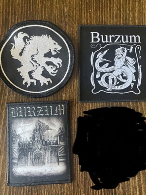 Bundle of 3 NSBM black metal patches Burzum Satanic Warmaster